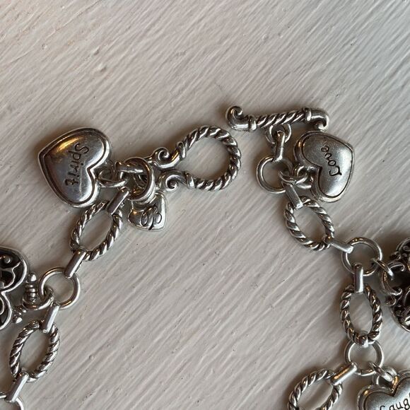 Brighton vintage retired 2005 Go Red silver and enamel charm Bracelet - Picture 3 of 6